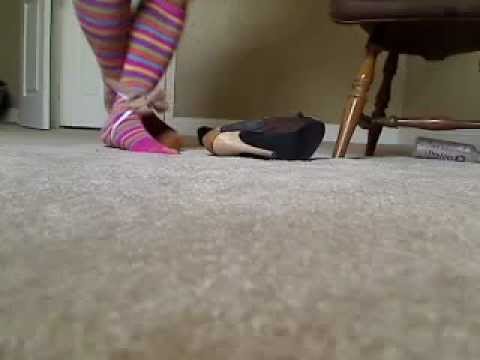 bound ankles attempting to walk