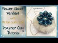 Flower Sheet Pendant, Polymer Clay, Tutorial. Nice and easy, Schicht Blumen Anhänger aus Fimo