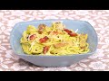Espaguetis con crema de palta / Espaguetis al limón