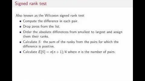Sign and signed rank test