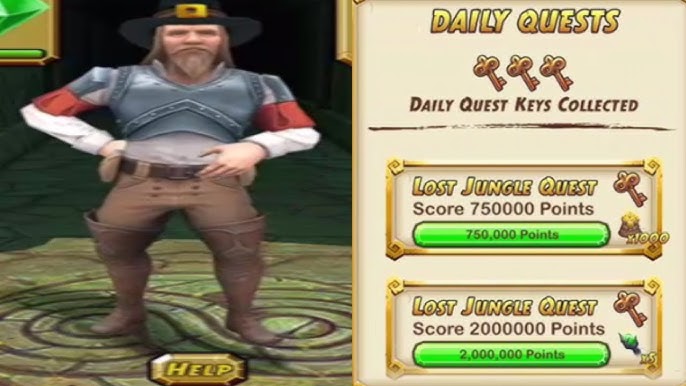 Collect 1000 Coins TEMPLE RUN 2 FRANCISCO MONTOYA DAILY QUEST