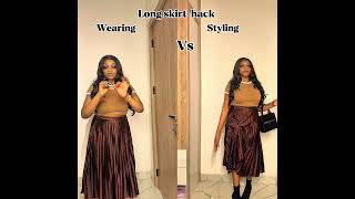 How to style your long skirt to look more elegant 👍
