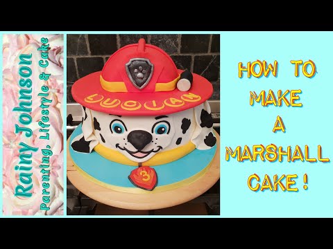 How To Make A Marshall Paw Patrol Cake / How To Make White Chocolate Fondant Icing