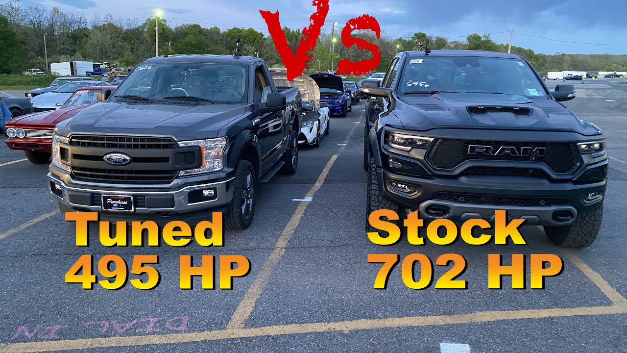 2021 Ram TRX vs Tuned 2018 F 150 || Drag Race - YouTube