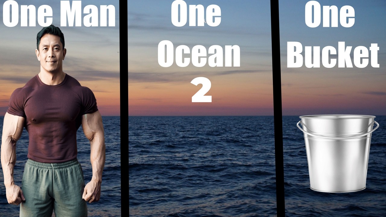 Today I HALF empty the ocean! (Empty the Ocean With a Bucket)