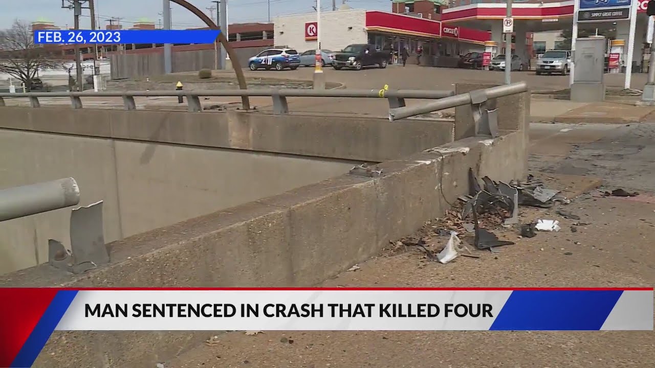 Man sentenced in crash that killed four - YouTube