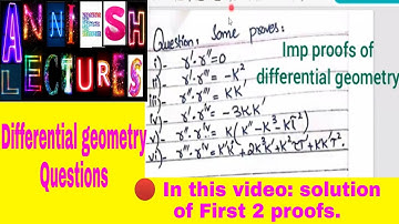 #differentialgeometry#proofs#annieshlectures. 🔴Part 1:Some basic proofs of differential geometry.