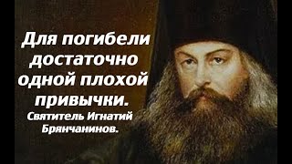 Больше бесов, бойся злых привычек. Воспитание хороших привычек. Святитель Игнатий Брянчанинов.