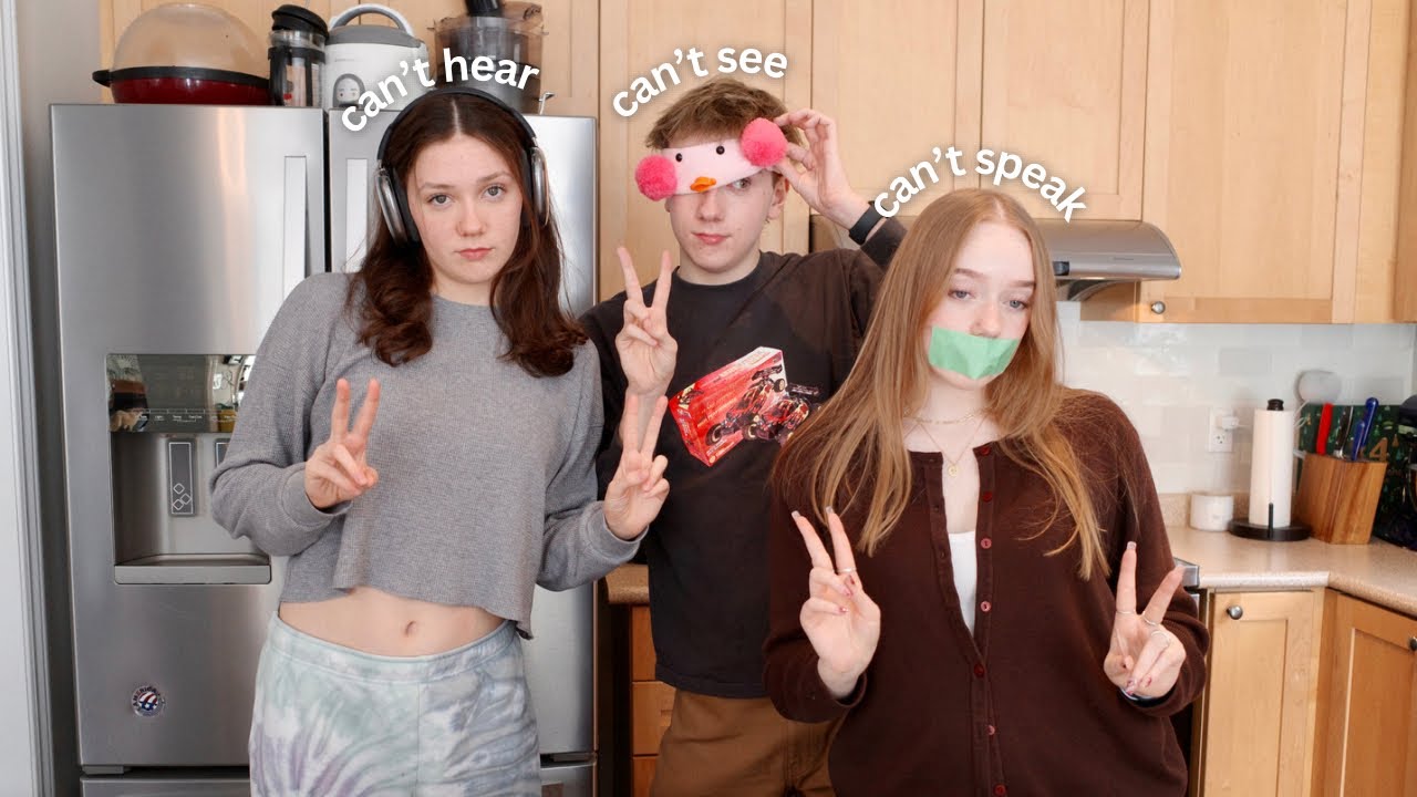 blind deaf and mute cooking challenge with my sisters