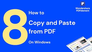 how to copy and paste from pdf on windows | pdfelement 8