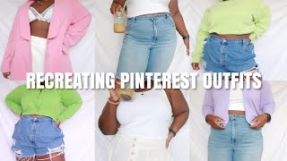 recreating aesthetic pinterest outfits *pastel and simple vibes*