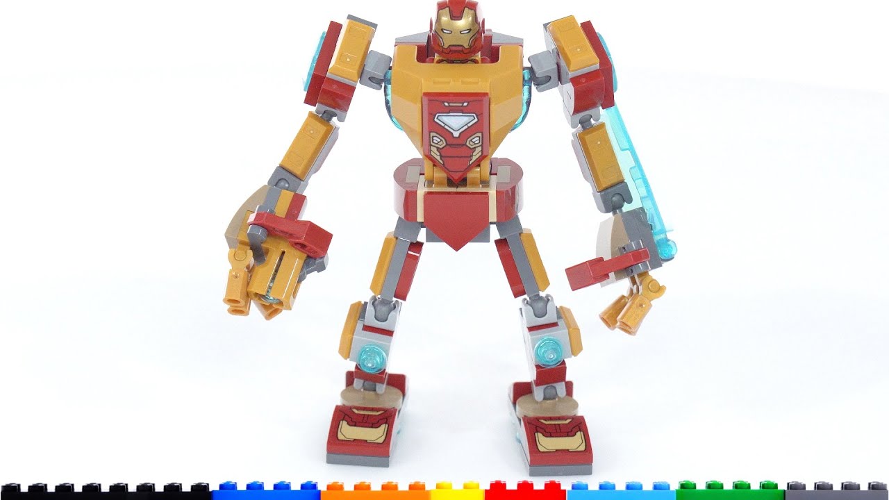 kalk schweizisk supplere LEGO Iron Man Mech Armor 76203 review! Good colors & parts, new fig, weird  hips - YouTube