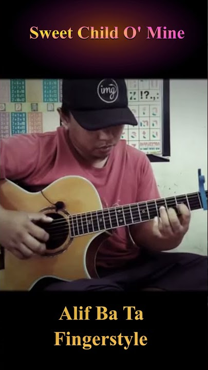 SWEET CHILD O' MINE | ALIF BA TA FINGERSTYLE | #shorts #alifbata #guitarcover
