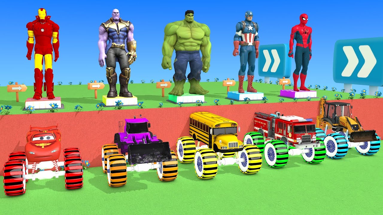 Correctly Correctly Guess The 5 CAR broken down Wheel Slide Game Truck #4 #cartoon #automobile