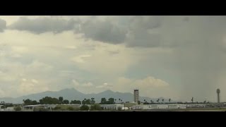 Monsoon Micro Burst dumps on Tucson Airport time lapse