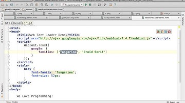 Google Web Font Loader Simple Demo