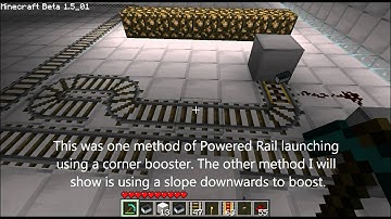 Minecraft Tutorial 12: Minecart Boosting 112 with Powered Rail Launcher