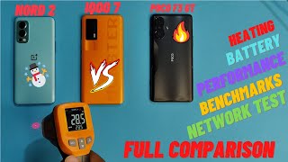 Oneplus Nord 2 vs Poco F3 GT vs Iqoo 7 Monster | Performance, Speed, Heat, Battery Legend Test