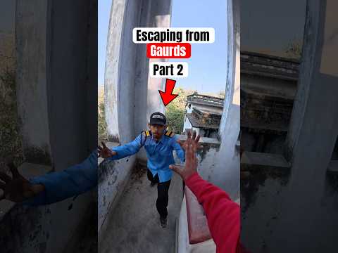 Escaping from security part 2 #escape #security #chase #parkour #shorts #pov