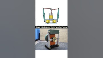 Single Cylinder Steam Engine With Two Pistons #mechanism #engineering #engine #3ddesign