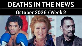 Who Died This Week 2 October 2026 #2 Celebrities Death List