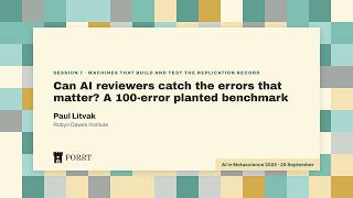 Can AI reviewers catch the errors that matter A 100-error planted benchmark | Paul Litvak