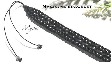 UNISEX MACRAME CHAINLET WITH BEADS | BRACELET TUTORIAL - MYOW 233