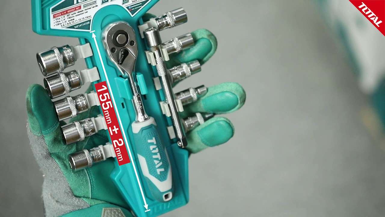 A simple introduction to the 12PCS Socket Set by Total tools. Item code ...