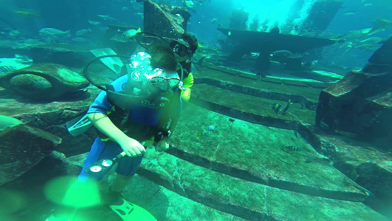 First time scuba diving at ATLANTIS The Palm Dubai YouTube