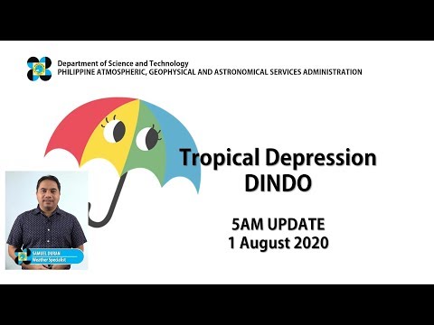Press Briefing: Tropical Depression "#DindoPH" Saturday, 5 AM August 01, 2020