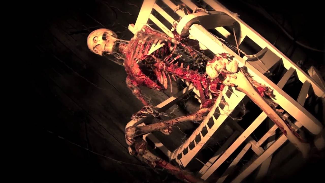 Halloween Skeleton Prop in Rocking Chair, He Talks!