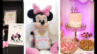 Minnie mouse baby shower | Mininie Mouse theme favor, balloon garland, party ideas & cricut tutorial