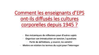 Les Cultures Corporelles Écrit 1