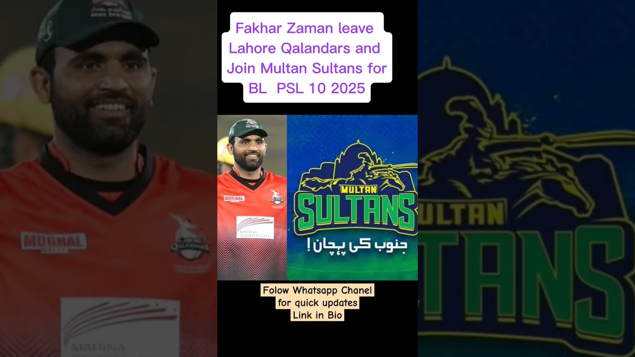 HBL PSL 10 2024 Draft Updates: Fakhar Zaman joins Multan Sultans 