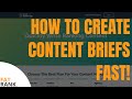 How to Create Content Briefs FAST using Page ReWriter | Create SEO Optimised Content