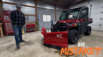 Ik heb een sneeuwschuiver op de Polaris Ranger gezet.... GROTE FOUT??