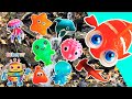 Learn Sea Animal Names for Kida at the Waterfall: Clownfish Lobster Narwhal Starfish Whale