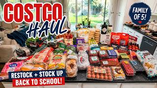 COSTCO RESTOCK + BACK TO SCHOOL GROCERY HAUL | Easy Meal Ideas + Meal Prep
