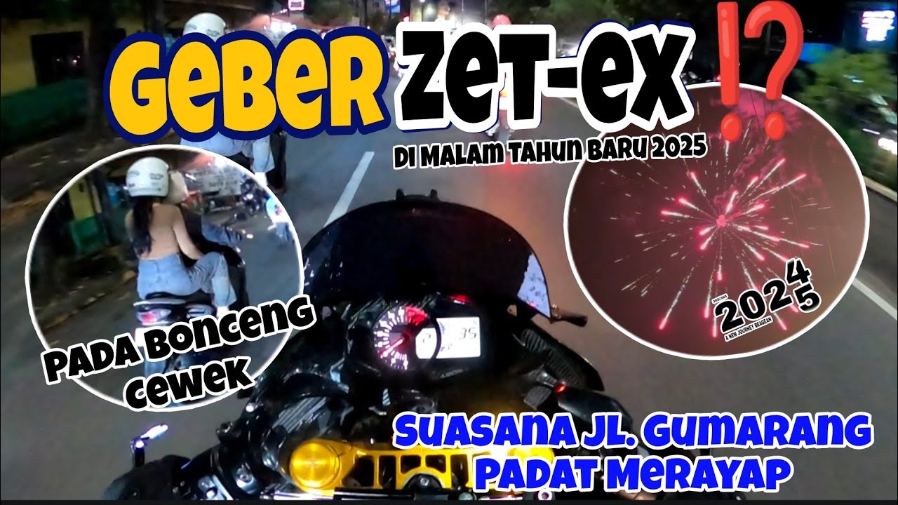 BEGINI SENSASI BAWA ZX25R DI MALAM TAHUN BARU 2025‼️LEWATIN JALAN GUMARANG DIPENUHI ORANG NONGKRONG