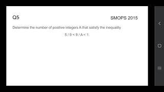 SMOPS 2015 Q5