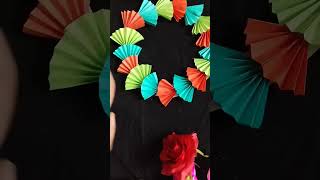 Colorful home decor #paperflowercraft #papercraft #papercraftwork #foldingfan #craft #homecraft #diy