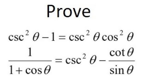 Grade 11 Functions - Proving Trig Identities (ch 5.5)