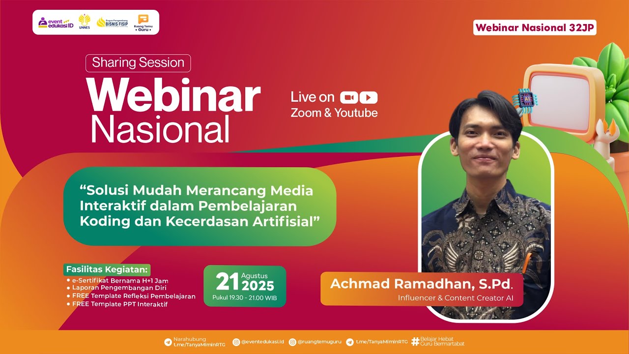 H2: Webinar Solusi Merancang Media Interaktif dalam Pembelajaran Koding dan Kecerdasan Artifisial