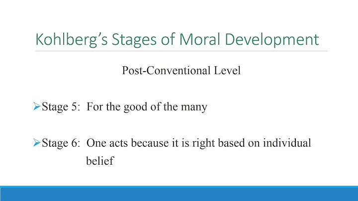 Kohlbergs Stages of Moral Development