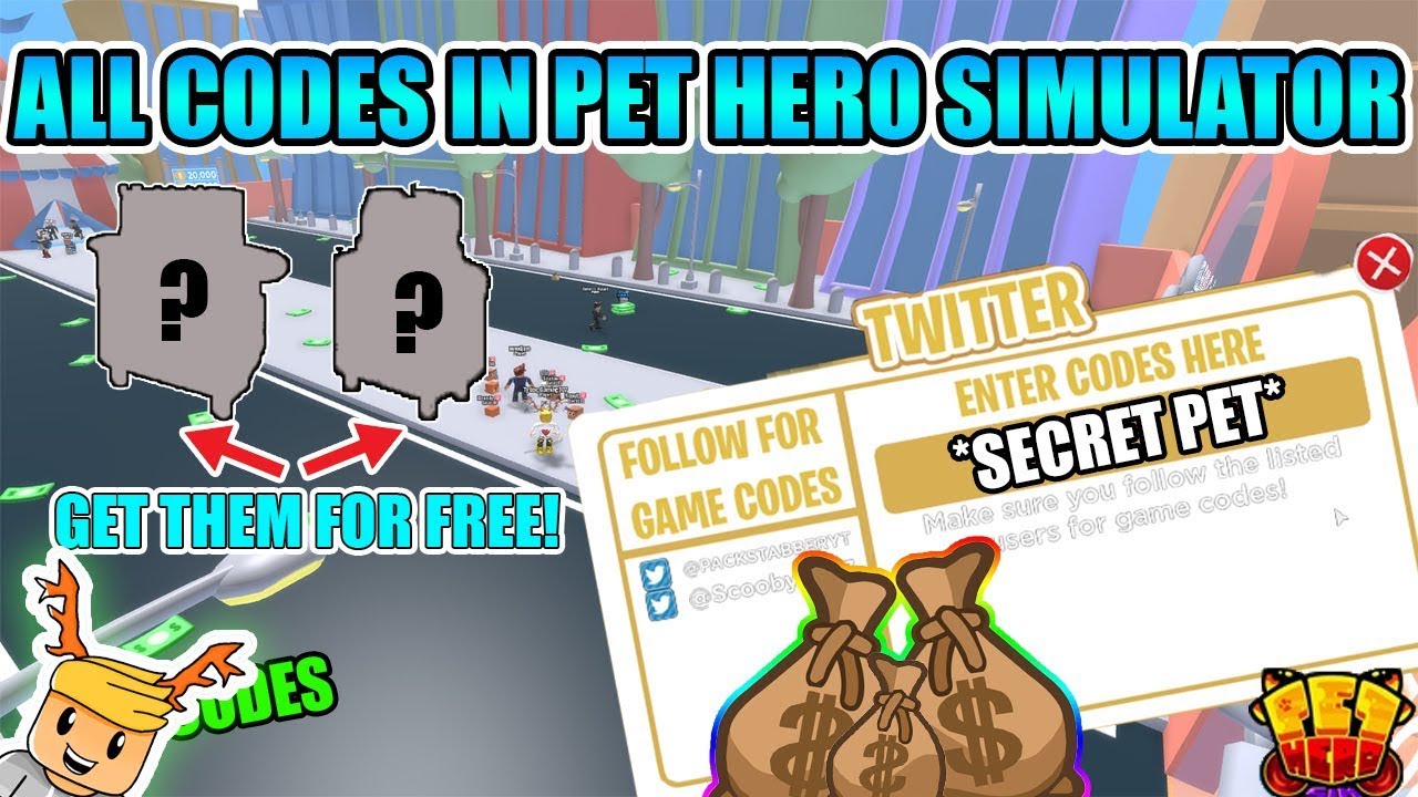  FREE PETS Pet Hero Simulator All Codes 5 Codes In One Video ROBLOX YouTube