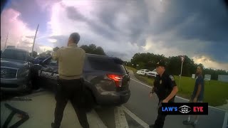 Woman With Child Rams Police Cars & Pedestrians | Intense Bodycam Footage