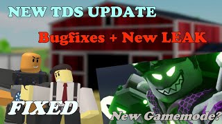 [NEW TDS UPDATE] Bugfixes + NEW GAMEMODE LEAK || Tower Defense Simulator
