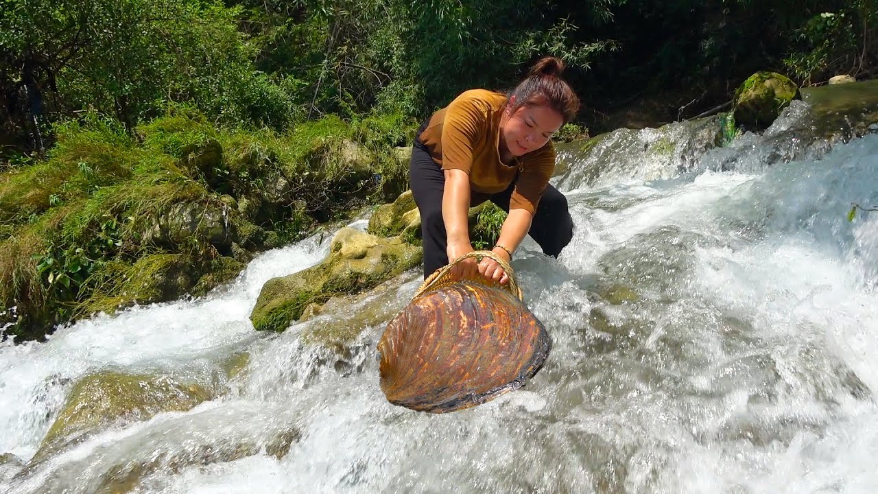 I found two golden clams. Open it, it's filled with pearl wealth