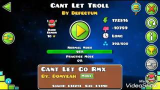 Cant let Troll 98%(Hard Demon) Geometry dash