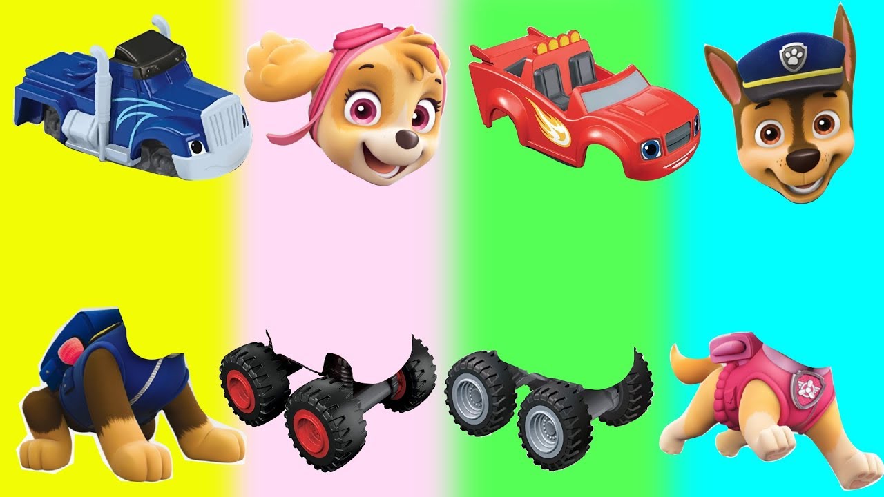 Wrong Heads Paw Patrol SKYE CHASE BLAZE And The Monster Machines Family Finger Nursery Rhymes puzzle